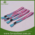 Custom Eco fabric woven bracelets textile wristbands for festival